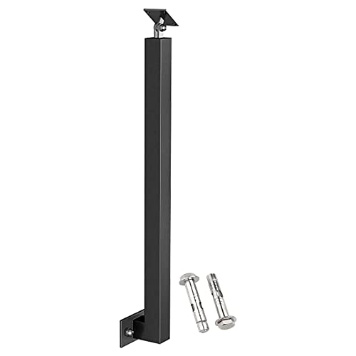 Geländerpfosten 70 75 80 85 90 95 100 110 120 130 cm Baluster für Treppen Innen Außen, Deck Metall Quadrat Baluster Spindelsäule Dekorative Treppenteile (Size : Black Spindle Height 50cm/19.7in) von WAHHWF