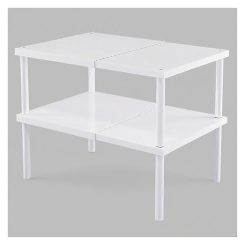 kochfeld abdeckung Doppelschichtiges Teleskop-Lagerregal, Gasherd-Abdeckplatte aus Kohlenstoffstahl, mehrstöckiges Regal für Küchengarderoben-Badezimmer(L 19.7-33.5in/50-85cm,W 13.8in/35cm) von WAHHWF