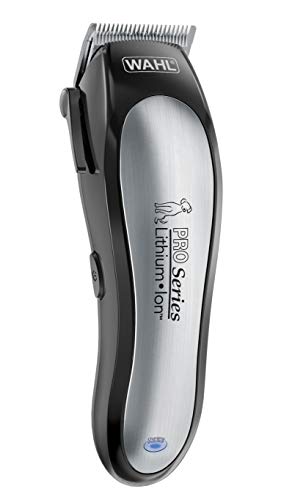 Wahl Dog Clippers, Pro Series Lithium Hundescher-Kit, für drahtiges, glattes, langes, seidiges und kurzes Fell, geräuscharme kabellose Schermaschine für Haustiere, ergonomisch und leicht von Wahl