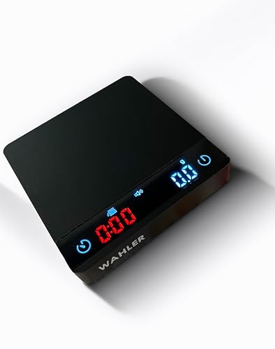 WAHLER® kaffeewaage#2 I Baristawaage mit auto Timer I Barista Waage klein | Espresso Waage Siebträger I Pour Over Waage mini I USB -C I Metall von WAHLER