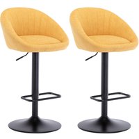 Wahson Office Chairs - Barhocker mit Lehne drehbar für Küche aus Handtuchstoff höhenverstellbar Gelb 2er Set Wahson Wahson Office Chairs - Barhocker mit Lehne drehbar für Küche aus Handtuchstoff höhenverstellbar Gelb 2er Set Wahson von WAHSON OFFICE CHAIRS