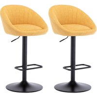Wahson Office Chairs - Barhocker mit Lehne drehbar für Küche aus Handtuchstoff höhenverstellbar Gelb 2er Set Wahson von WAHSON OFFICE CHAIRS