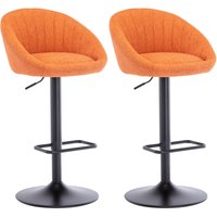 Wahson Office Chairs - Barhocker mit Lehne drehbar für Küche aus Handtuchstoff höhenverstellbar Orange 2er Set Wahson von WAHSON OFFICE CHAIRS