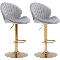Wahson Office Chairs - Barhocker höhenverstellbar für Kücheninsel moderne aus Samt mit Lehne Barstuhl Grau 2er Set Wahson Wahson Office Chairs - Barhocker höhenverstellbar für Kücheninsel moderne aus Samt mit Lehne Barstuhl Grau 2er Set Wahson von WAHSON OFFICE CHAIRS