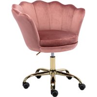 Wahson Office Chairs - Bürostuhl Höhenverstellbar Drehstuhl mit Rollen Computerstuhl Schreibtischstuhl für Wohnzimmer, Samt, Rosa von WAHSON OFFICE CHAIRS