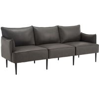 Ecksofa 3 Sitzer für Wohnzimmer aus pu Kunstleder mit Schlaffunktion 135 x 70 cm Dunkelgrau Wahson von WAHSON OFFICE CHAIRS