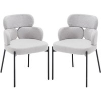 Esszimmerstühle für Küche Wohnzimmer armlos aus Teddystoff mit Schwarze Metallbeine Grau 2er Set Wahson Esszimmerstühle für Küche Wohnzimmer armlos aus Teddystoff mit Schwarze Metallbeine Grau 2er Set Wahson von WAHSON OFFICE CHAIRS