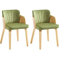 Esszimmerstühle für Wohnzimmer Küche aus Samt mit Holzbeinen Grün 2er Set Wahson Esszimmerstühle für Wohnzimmer Küche aus Samt mit Holzbeinen Grün 2er Set Wahson von WAHSON OFFICE CHAIRS