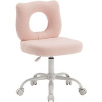 Wahson Office Chairs - Kinderschreibtischstuhl Drehstuhl aus Kunstfell mit Rückenlehne, höhenverstellbarer Kinderstuhl für Kinderzimmer, Rosa, Wahson von WAHSON OFFICE CHAIRS