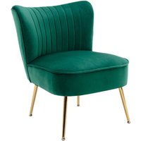 Relaxsessel für Wohnzimmer aus Samt moderner Ohrensessel mit goldenen Metallbeine Grün Wahson von WAHSON OFFICE CHAIRS