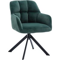 Sessel Samt Schreibtischstuhl Drehstuhl ohne Rollen Modern Polsterstuhl für Home von WAHSON OFFICE CHAIRS