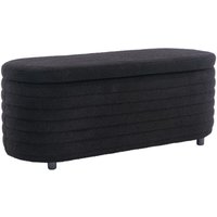 Sitzhocker mit Stauraum Moderner Sitzbank Schlafzimmer Aufbewahrungsbox Teddystoff Fußbank Sitztruhe 115.5c, Schwarz von WAHSON OFFICE CHAIRS