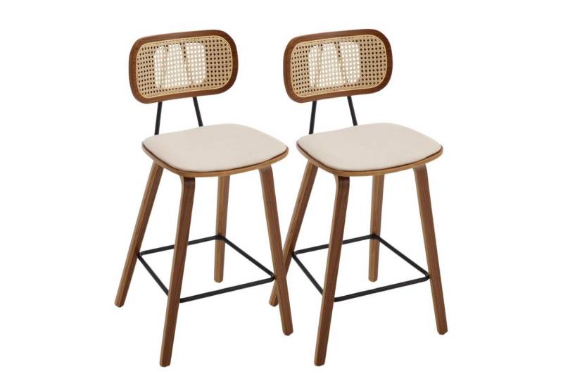 WAHSON OFFICE CHAIRS Barhocker 2er Rattan Barhocker mit PU Leder und Holzbeinen für Küche/Wohnzimmer WAHSON OFFICE CHAIRS Barhocker 2er Rattan Barhocker mit PU Leder und Holzbeinen für Küche/Wohnzimmer von WAHSON OFFICE CHAIRS