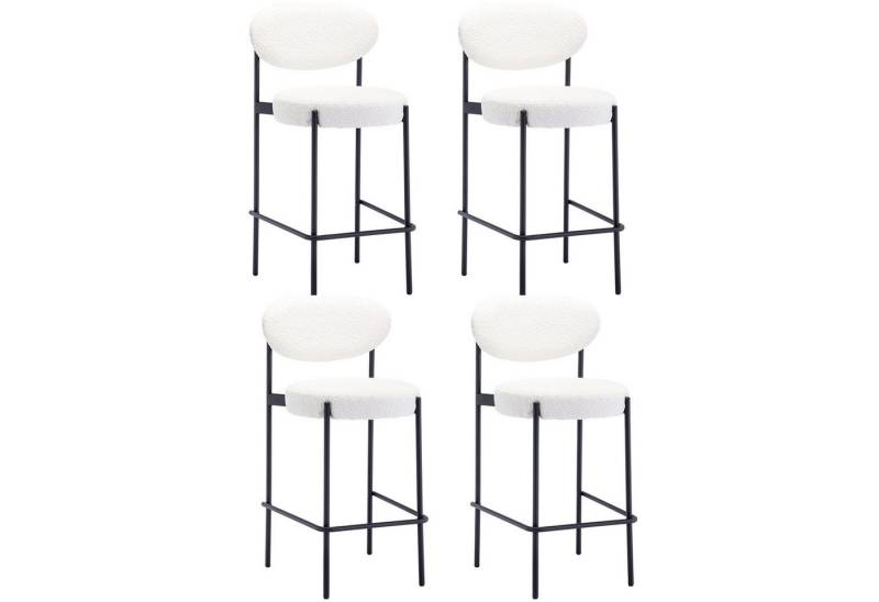 WAHSON OFFICE CHAIRS Barhocker 2er Set, Teddystoff mit Metallbeine Moderner Küchenhocker Thekenhocker (4 St) von WAHSON OFFICE CHAIRS