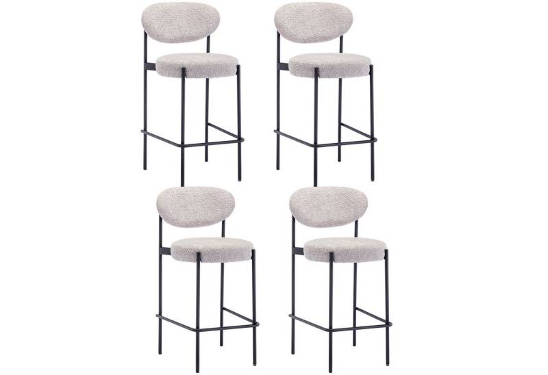WAHSON OFFICE CHAIRS Barhocker 2er Set, Teddystoff mit Metallbeine Moderner Küchenhocker Thekenhocker (4 St) von WAHSON OFFICE CHAIRS