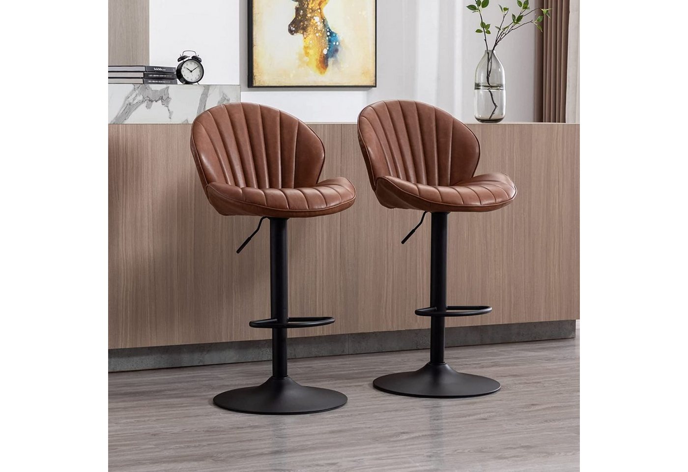 WAHSON OFFICE CHAIRS Barhocker 2er Set Barstuhl Bistrohocker mit Lehne von WAHSON OFFICE CHAIRS