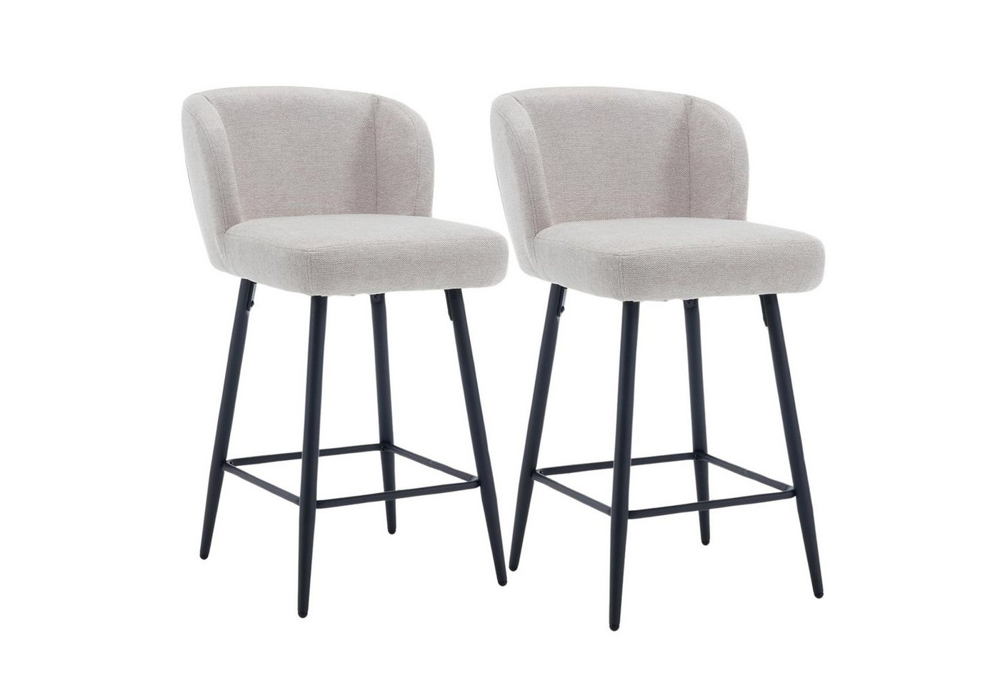 WAHSON OFFICE CHAIRS Barhocker 2er Set Küchenbarhocker, Leinen/Kunstfell, armlos für Theke/Esszimmer WAHSON OFFICE CHAIRS Barhocker 2er Set Küchenbarhocker, Leinen/Kunstfell, armlos für Theke/Esszimmer von WAHSON OFFICE CHAIRS