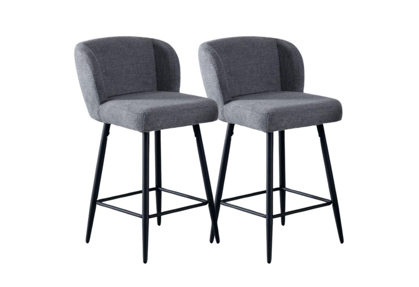 WAHSON OFFICE CHAIRS Barhocker 2er Set Küchenbarhocker, Leinen/Kunstfell, armlos für Theke/Esszimmer WAHSON OFFICE CHAIRS Barhocker 2er Set Küchenbarhocker, Leinen/Kunstfell, armlos für Theke/Esszimmer von WAHSON OFFICE CHAIRS