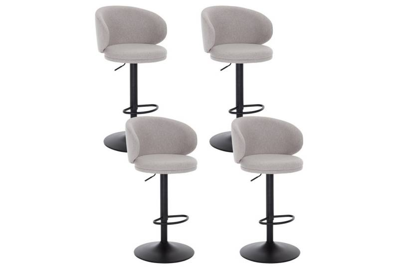 WAHSON OFFICE CHAIRS Barhocker Leinen Tresenhocker Drehbar Höhenverstellbar Barstuhl mit Lehne (4 St) von WAHSON OFFICE CHAIRS