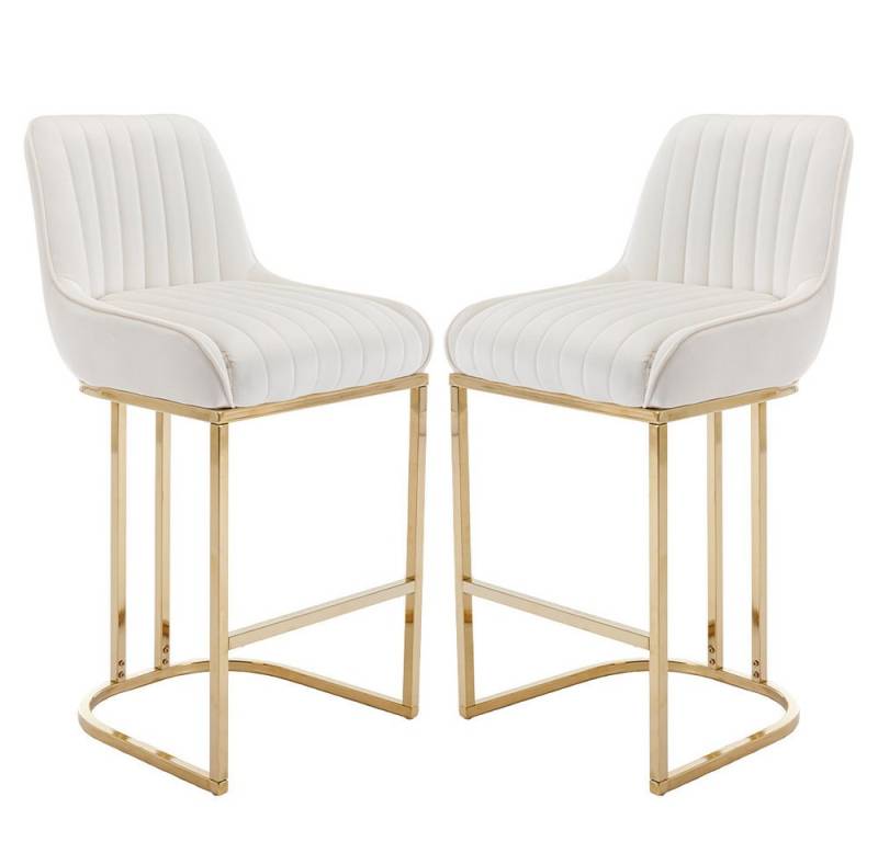 WAHSON OFFICE CHAIRS Barhocker Samt 2/4er Set Küchenhocker mit Lehne von WAHSON OFFICE CHAIRS