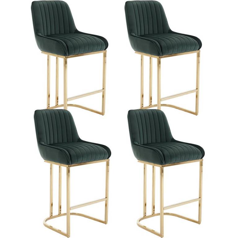 WAHSON OFFICE CHAIRS Barhocker Samt 2/4er Set Küchenhocker mit Lehne von WAHSON OFFICE CHAIRS