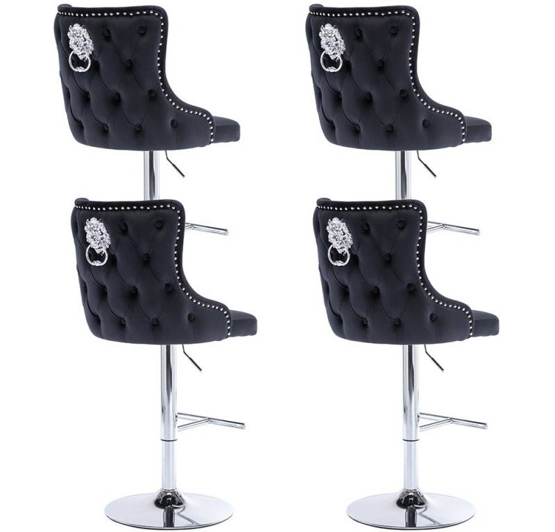WAHSON OFFICE CHAIRS Barhocker höhenverstellbar Barstuhl aus Samt mit Löwenkopf 4er Set von WAHSON OFFICE CHAIRS