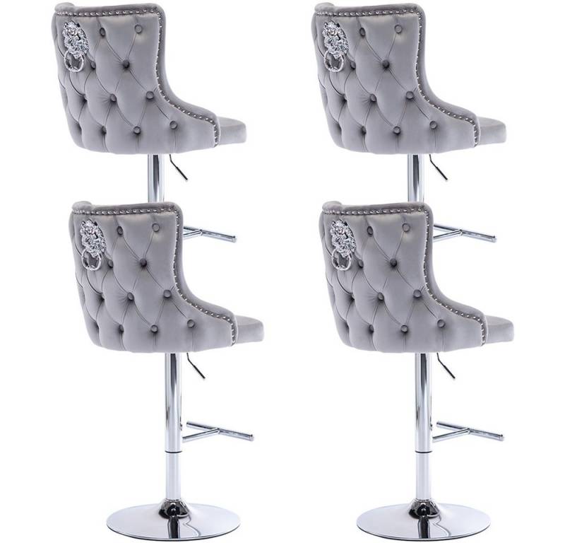 WAHSON OFFICE CHAIRS Barhocker höhenverstellbar Barstuhl aus Samt mit Löwenkopf 4er Set WAHSON OFFICE CHAIRS Barhocker höhenverstellbar Barstuhl aus Samt mit Löwenkopf 4er Set von WAHSON OFFICE CHAIRS