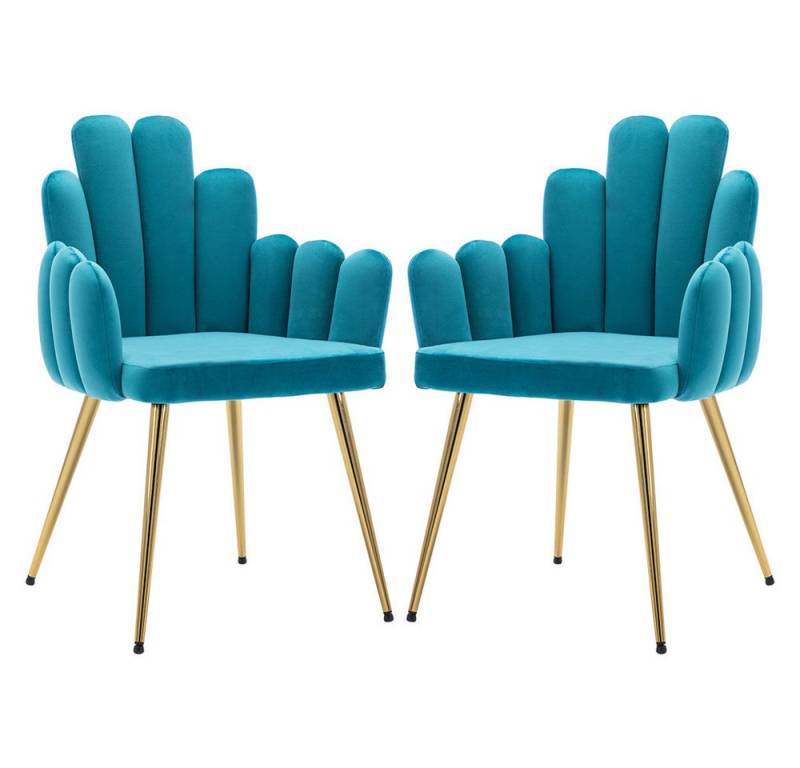WAHSON OFFICE CHAIRS Esszimmerstuhl 2/4er Set, Samt Polsterstuhl Muschel Sessel Küchenstuhl für Wohnzimmer (2 St) von WAHSON OFFICE CHAIRS