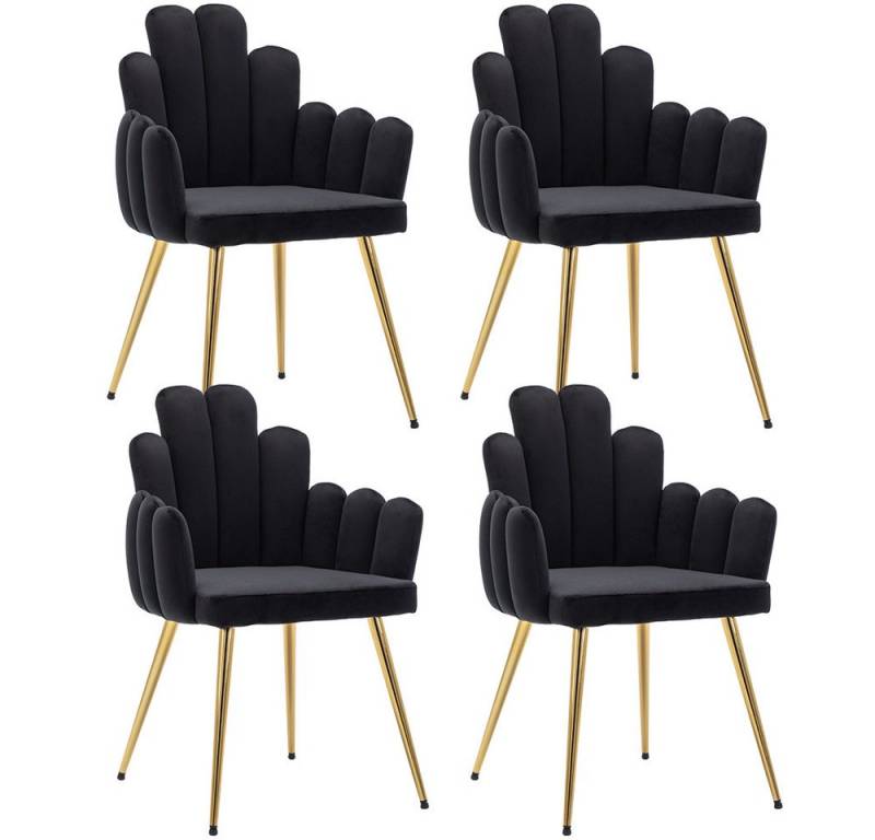WAHSON OFFICE CHAIRS Esszimmerstuhl 2/4er Set, Samt Polsterstuhl Muschel Sessel Küchenstuhl für Wohnzimmer (4 St) von WAHSON OFFICE CHAIRS