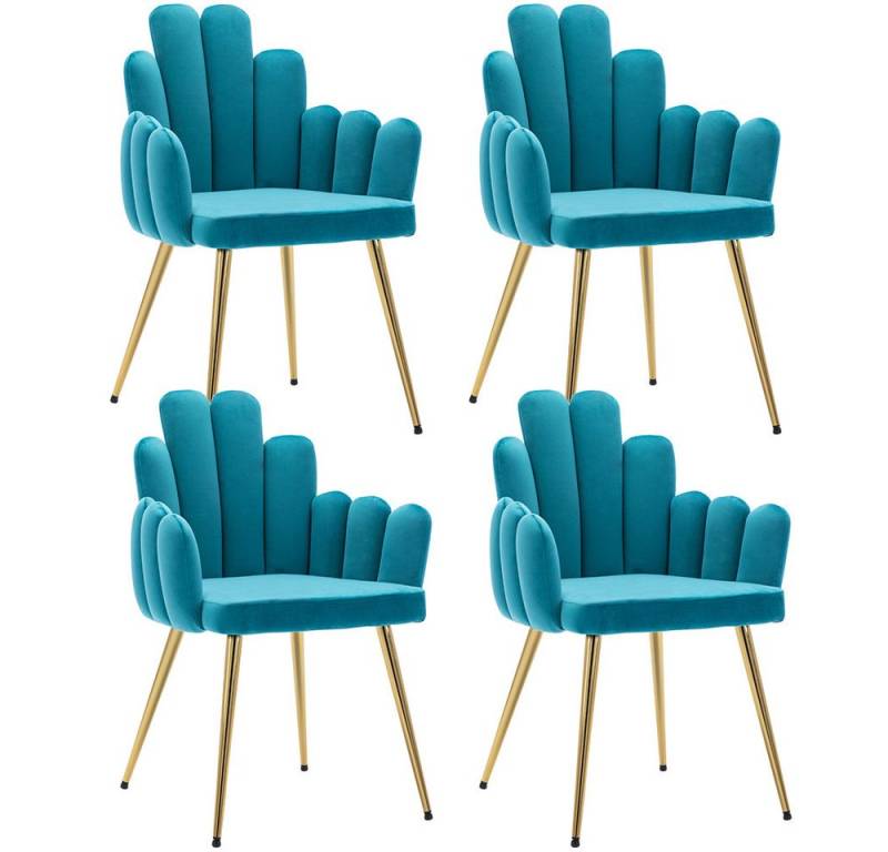 WAHSON OFFICE CHAIRS Esszimmerstuhl 2/4er Set, Samt Polsterstuhl Muschel Sessel Küchenstuhl für Wohnzimmer (4 St) von WAHSON OFFICE CHAIRS