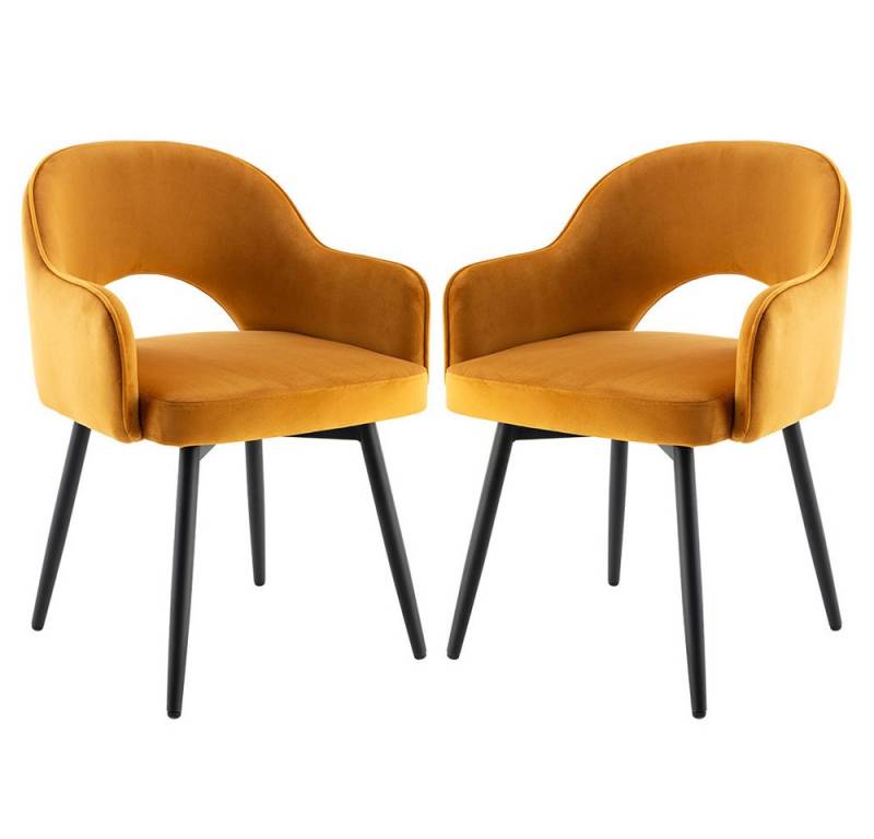 WAHSON OFFICE CHAIRS Esszimmerstuhl 2er Set Drehstuhl Samt Modern Küchenstühle Polsterstuhl von WAHSON OFFICE CHAIRS