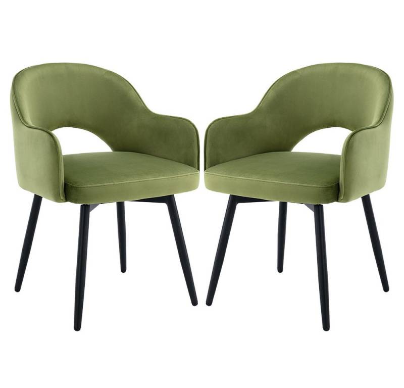 WAHSON OFFICE CHAIRS Esszimmerstuhl 2er Set Drehstuhl Samt Modern Küchenstühle Polsterstuhl von WAHSON OFFICE CHAIRS