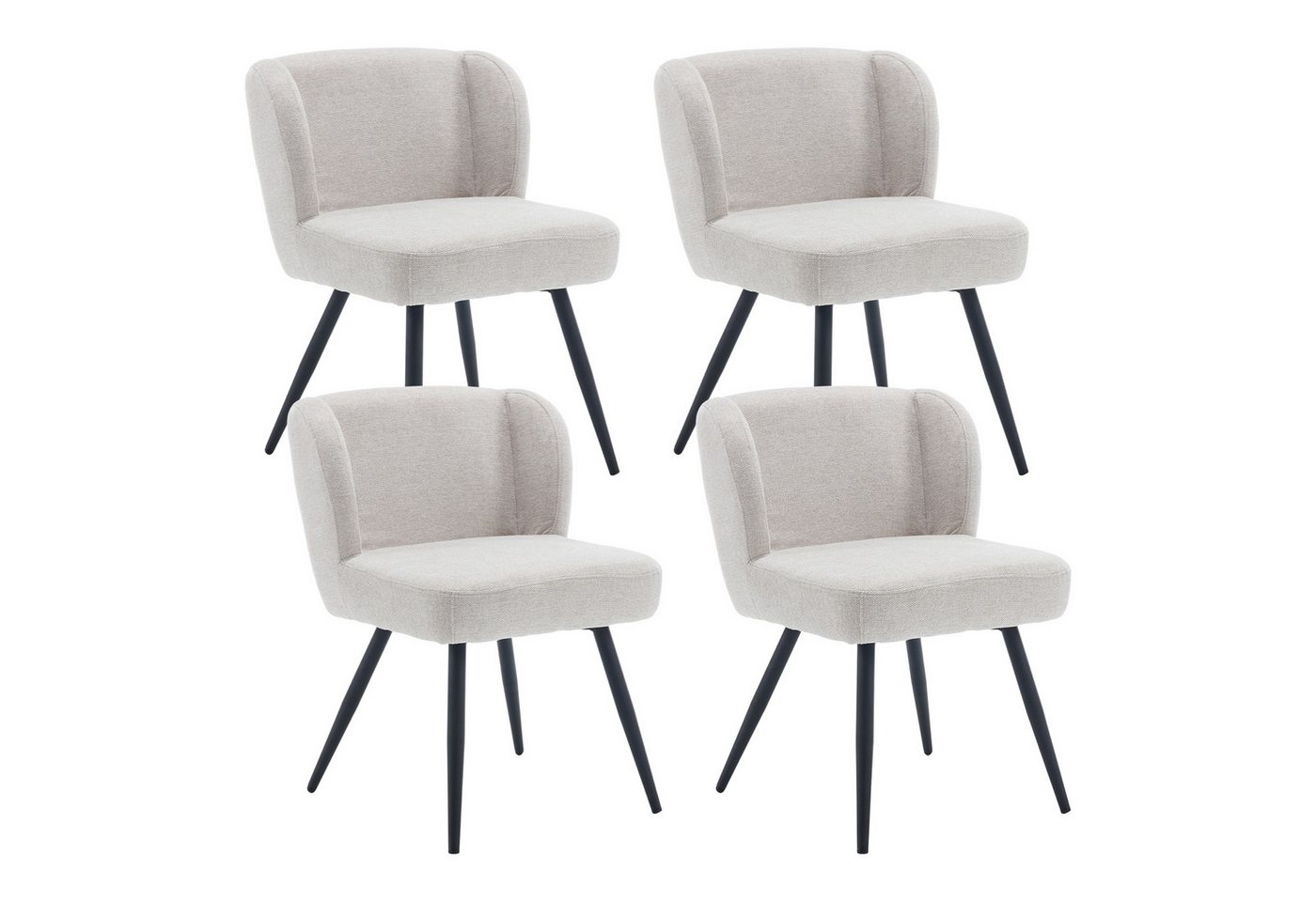 WAHSON OFFICE CHAIRS Esszimmerstuhl 2er Set Esszimmerstühle Armlose Küchenstühle mit Rückenlehne (4 St) von WAHSON OFFICE CHAIRS