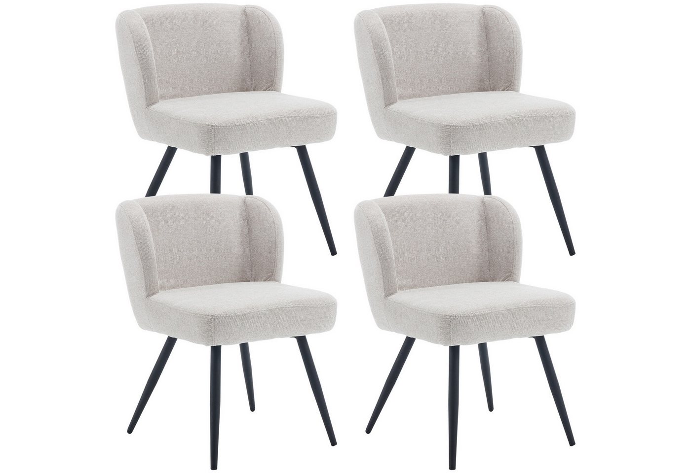 WAHSON OFFICE CHAIRS Esszimmerstuhl 2er Set Esszimmerstühle Armlose Küchenstühle mit Rückenlehne (4 St) von WAHSON OFFICE CHAIRS