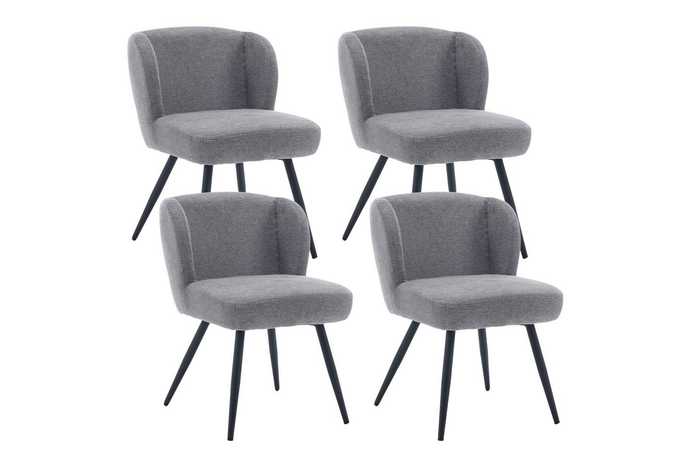 WAHSON OFFICE CHAIRS Esszimmerstuhl 2er Set Esszimmerstühle Armlose Küchenstühle mit Rückenlehne (4 St) von WAHSON OFFICE CHAIRS