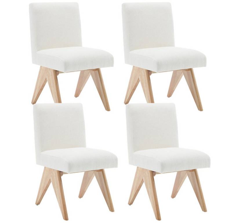 WAHSON OFFICE CHAIRS Esszimmerstuhl 2er Set Küchenstühle aus Chenille, Polsterstuhl ohne Armlehnen (4 St) von WAHSON OFFICE CHAIRS