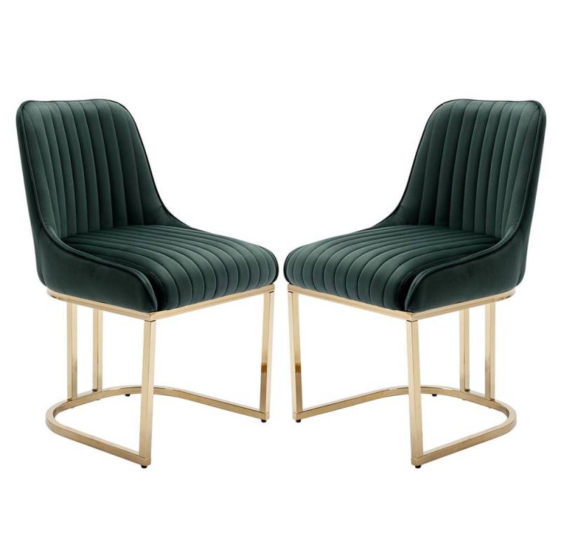 WAHSON OFFICE CHAIRS Esszimmerstuhl 2er Set Küchenstuhl mit goldene Stuhlbeine von WAHSON OFFICE CHAIRS