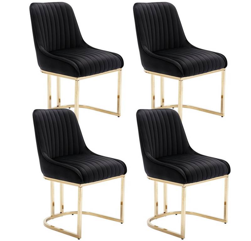 WAHSON OFFICE CHAIRS Esszimmerstuhl 2er Set Küchenstuhl mit goldene Stuhlbeine von WAHSON OFFICE CHAIRS