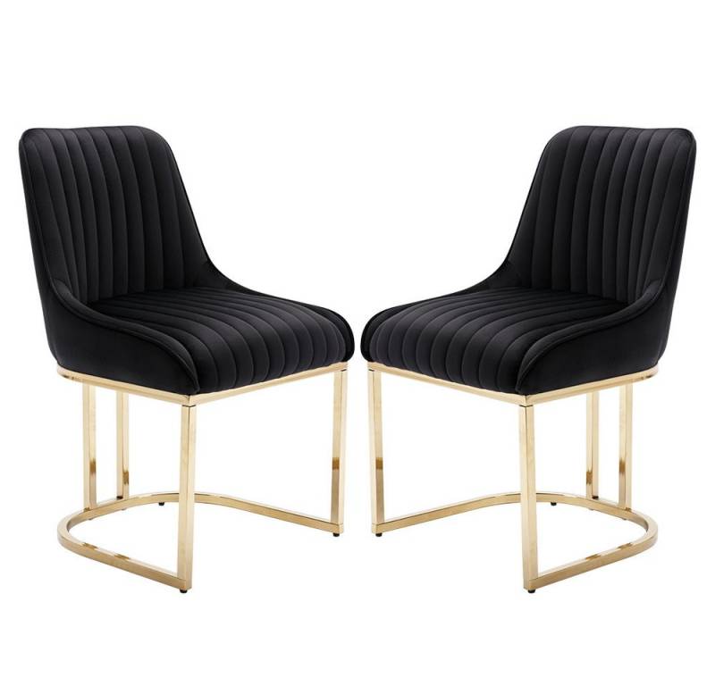 WAHSON OFFICE CHAIRS Esszimmerstuhl 2er Set Küchenstuhl mit goldene Stuhlbeine von WAHSON OFFICE CHAIRS