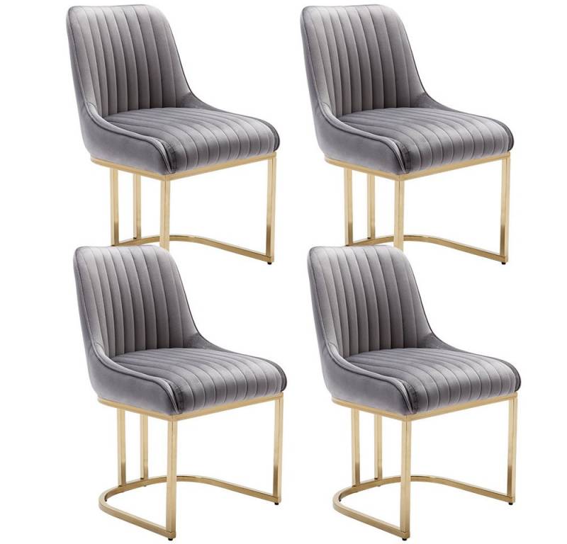 WAHSON OFFICE CHAIRS Esszimmerstuhl 2er Set Küchenstuhl mit goldene Stuhlbeine von WAHSON OFFICE CHAIRS