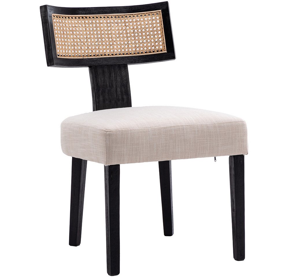WAHSON OFFICE CHAIRS Esszimmerstuhl 2er Set Leinen Küchenstuhl Rattan geflochtene Rückenlehne WAHSON OFFICE CHAIRS Esszimmerstuhl 2er Set Leinen Küchenstuhl Rattan geflochtene Rückenlehne von WAHSON OFFICE CHAIRS