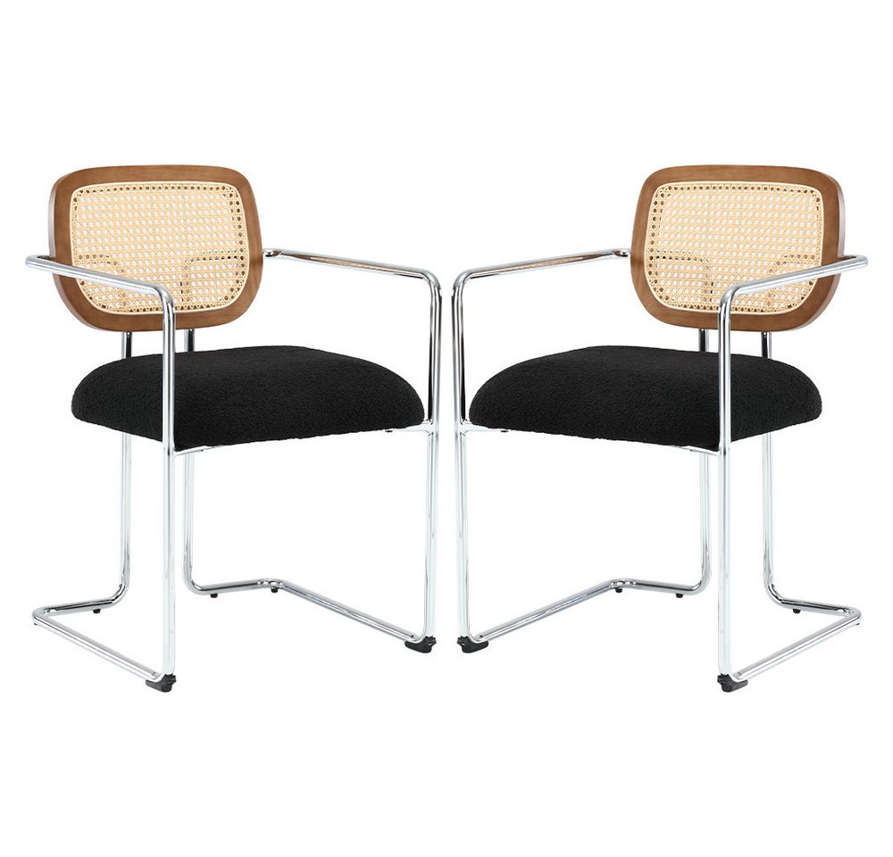 WAHSON OFFICE CHAIRS Esszimmerstuhl 2er Set Leinen Küchenstuhl Rattan geflochtene Rückenlehne WAHSON OFFICE CHAIRS Esszimmerstuhl 2er Set Leinen Küchenstuhl Rattan geflochtene Rückenlehne von WAHSON OFFICE CHAIRS