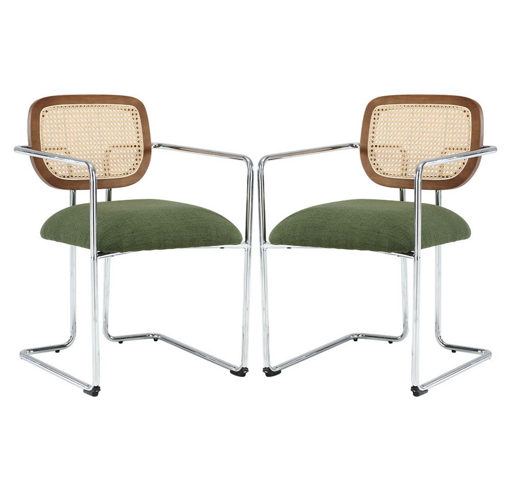 WAHSON OFFICE CHAIRS Esszimmerstuhl 2er Set Leinen Küchenstuhl Rattan geflochtene Rückenlehne WAHSON OFFICE CHAIRS Esszimmerstuhl 2er Set Leinen Küchenstuhl Rattan geflochtene Rückenlehne von WAHSON OFFICE CHAIRS