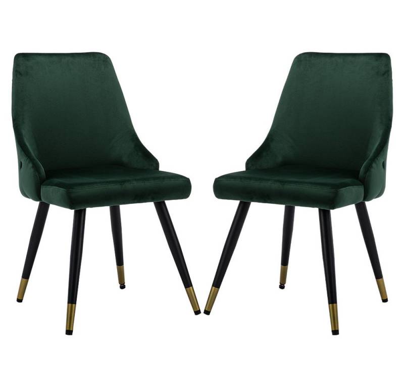 WAHSON OFFICE CHAIRS Esszimmerstuhl 2er Set Sitzfläche aus Samt Küchenstuhl von WAHSON OFFICE CHAIRS
