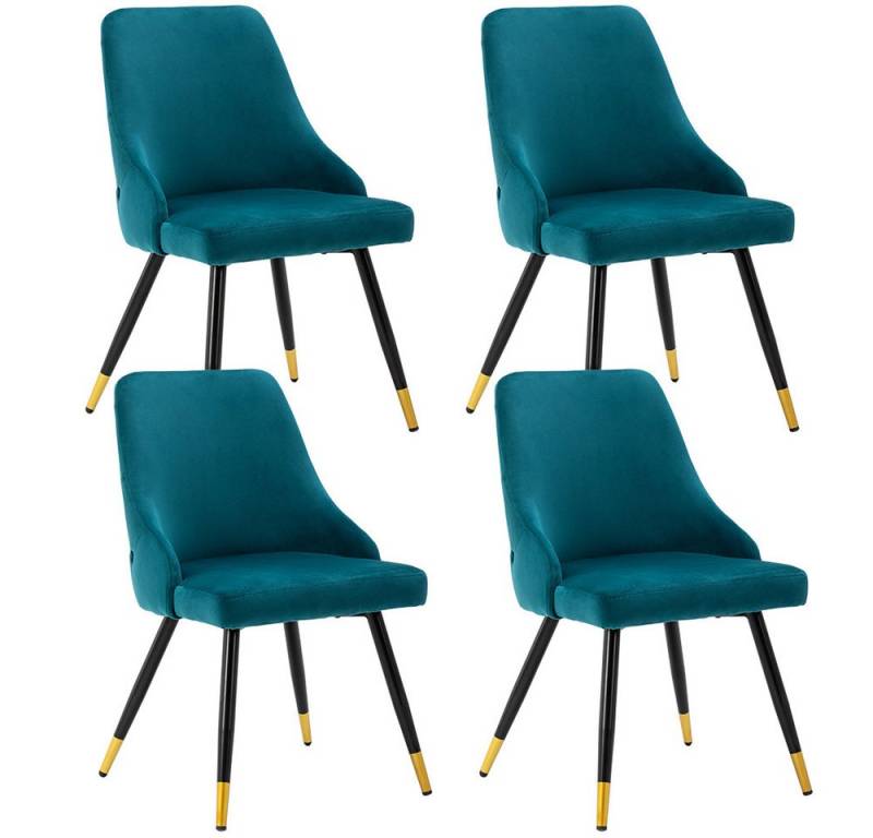 WAHSON OFFICE CHAIRS Esszimmerstuhl 2er Set Sitzfläche aus Samt Küchenstuhl von WAHSON OFFICE CHAIRS