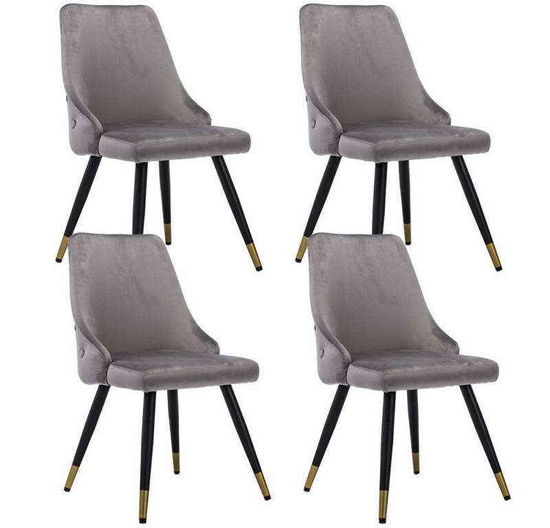WAHSON OFFICE CHAIRS Esszimmerstuhl 2er Set Sitzfläche aus Samt Küchenstuhl von WAHSON OFFICE CHAIRS