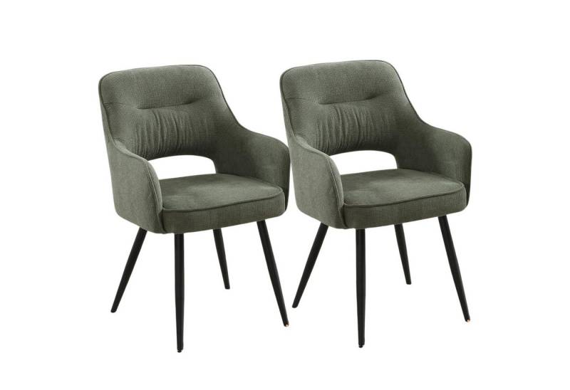 WAHSON OFFICE CHAIRS Esszimmerstuhl Gepolsterte Chenille-Essstühle mit Armlehnen für Küche & Wohnzimmer von WAHSON OFFICE CHAIRS