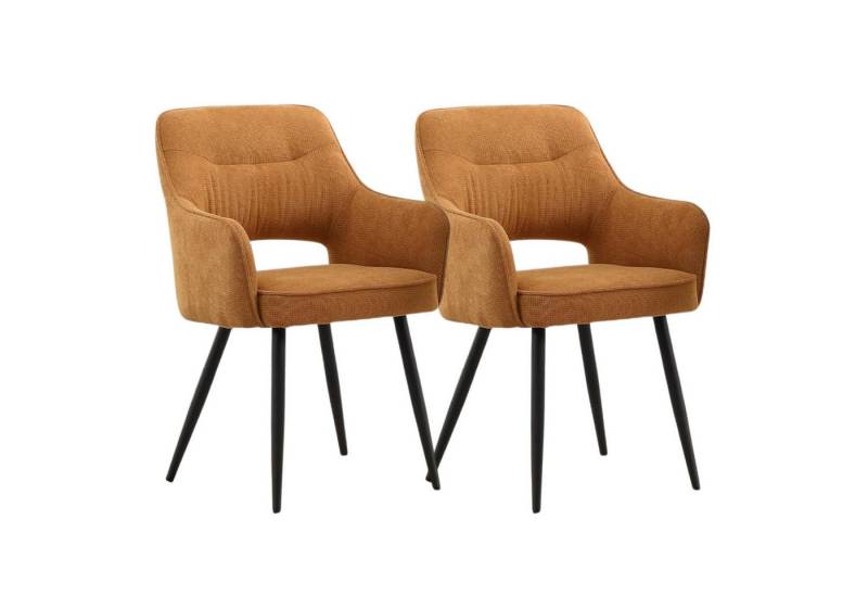 WAHSON OFFICE CHAIRS Esszimmerstuhl Gepolsterte Chenille-Essstühle mit Armlehnen für Küche & Wohnzimmer von WAHSON OFFICE CHAIRS