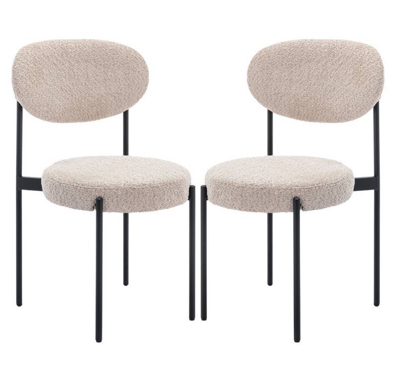 WAHSON OFFICE CHAIRS Esszimmerstuhl Polsterstühle Teddystoff mit Metallbeine 2er Set von WAHSON OFFICE CHAIRS