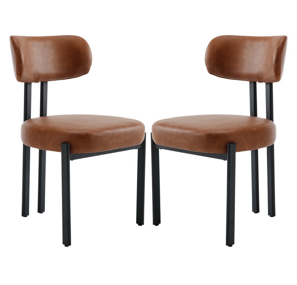 WAHSON OFFICE CHAIRS Esszimmerstuhl aus Teddystoff 2er Set Küchenstuhl mit Metallbeinen, Polsterstühle (2 St) von WAHSON OFFICE CHAIRS